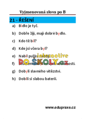 Vyjmenovaná slova po „B“