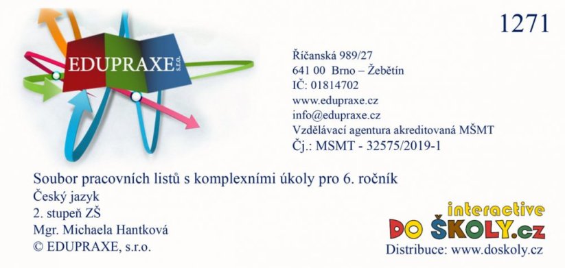 Soubor pracovních listů s komplexními úkoly pro 6. ročník