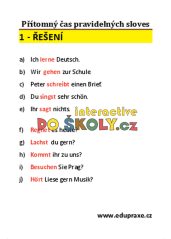 Přítomný čas pravidelných sloves