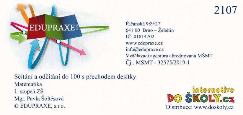 Sčítání a odčítání do 100 s přechodem desítky