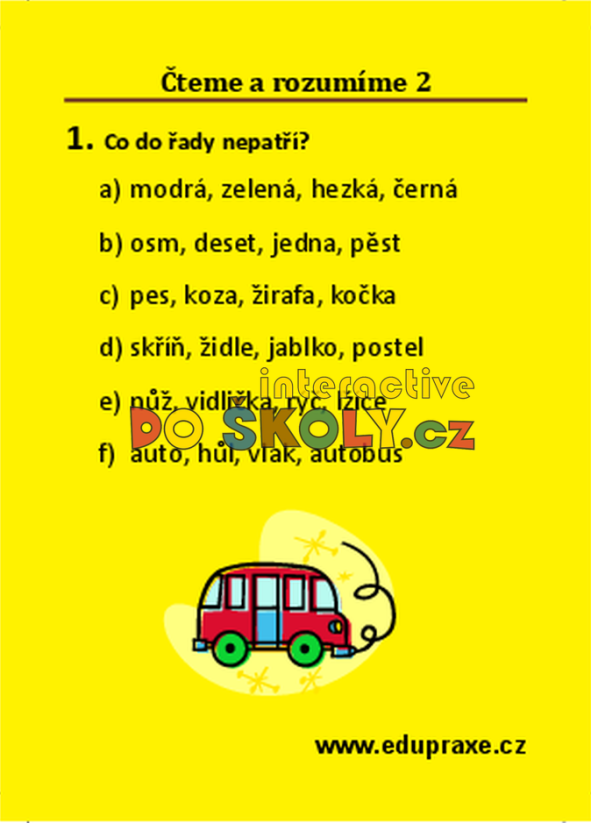 Čteme a rozumíme II (pro 1. + 2. ročník)