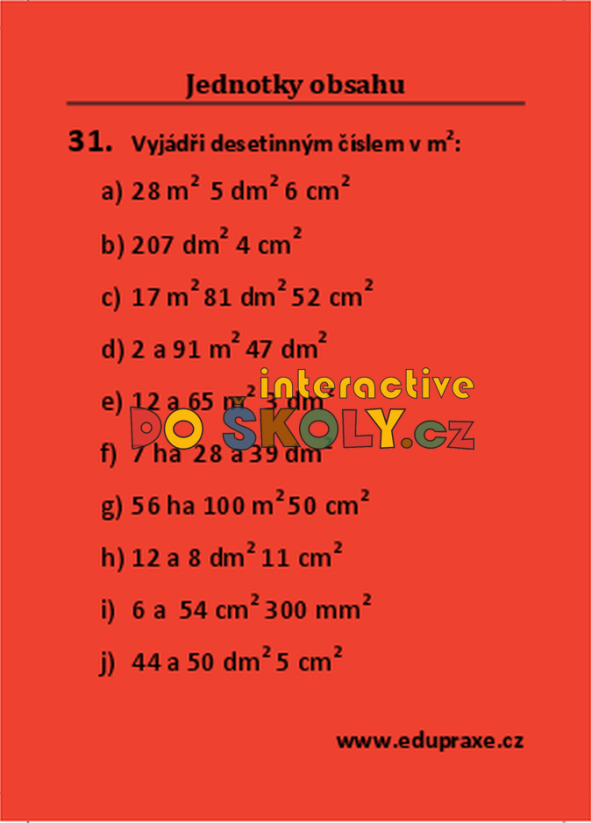 Převody jednotek obsahu