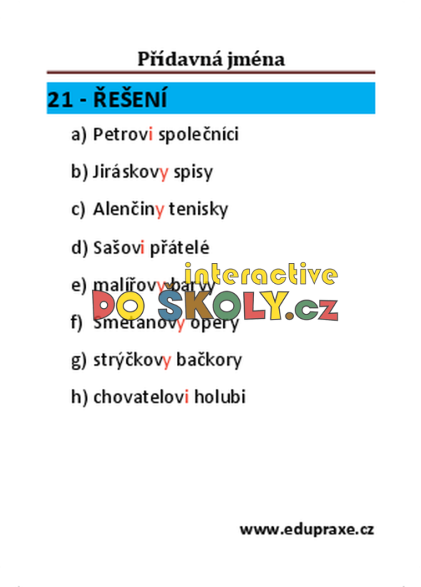 Přídavná jména