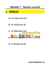 Skladba 7 – rozbor souvětí