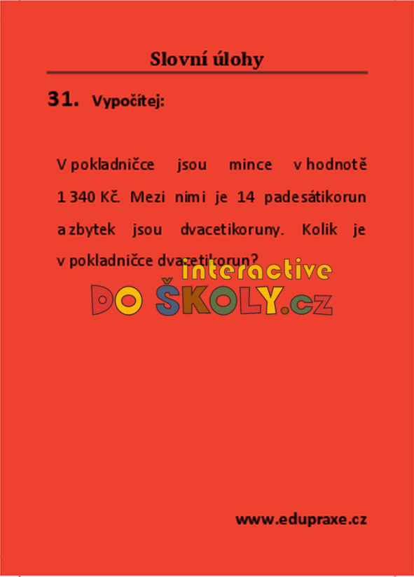 Slovní úlohy (5. ročník)