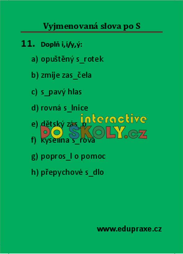 Vyjmenovaná slova po „S“