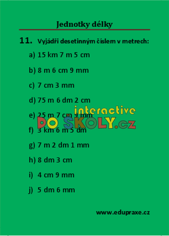 Převody jednotek délky