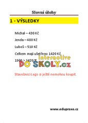Slovní úlohy (5. ročník)