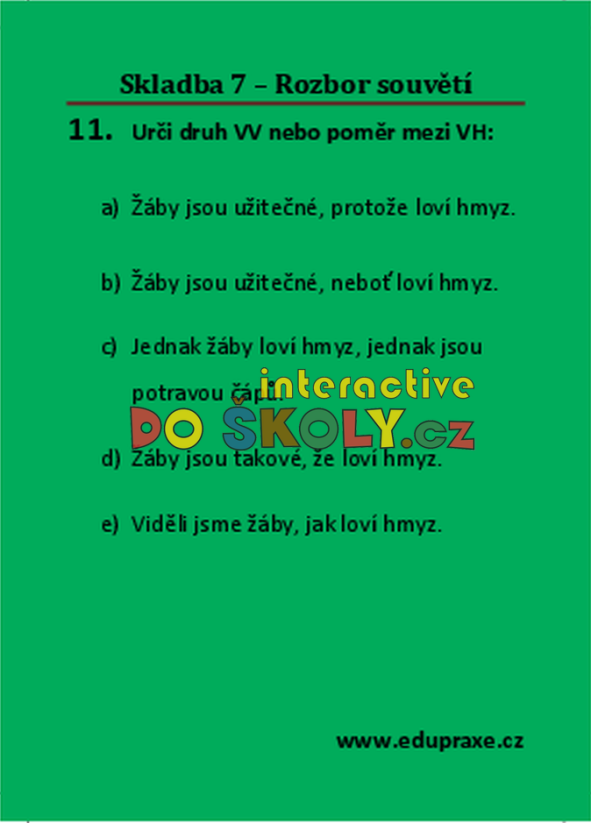 Skladba 7 – rozbor souvětí