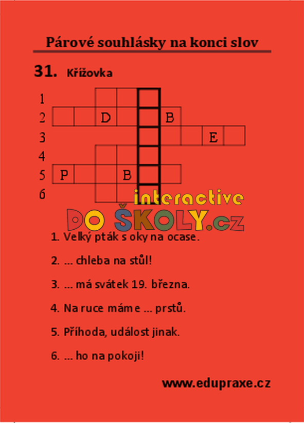 Párové souhlásky na konci slov