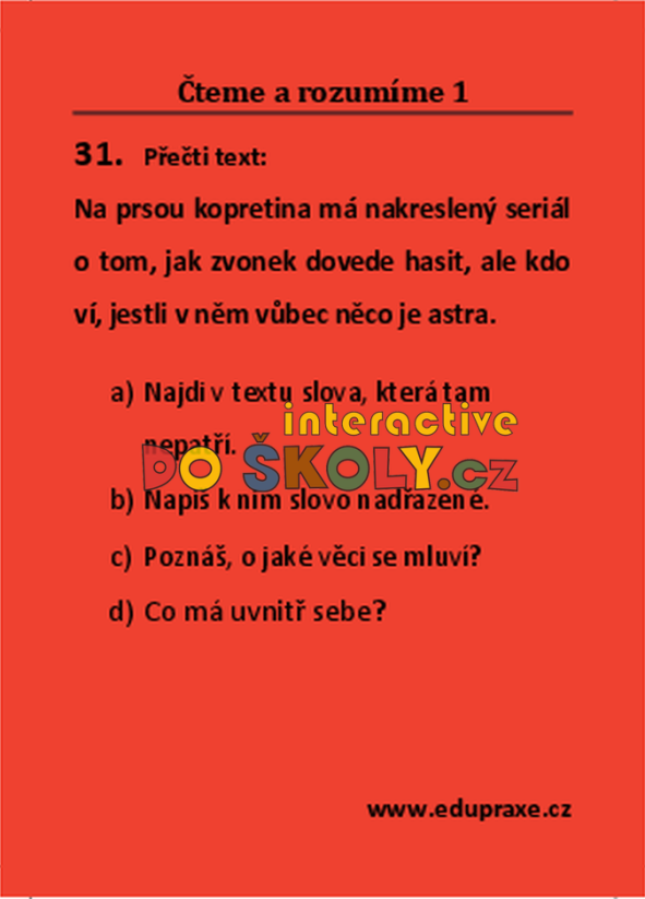Čteme a rozumíme II (pro 1. + 2. ročník)