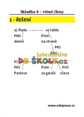 Skladba 4 – větné členy