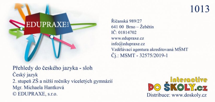 Přehledy do českého jazyka - sloh