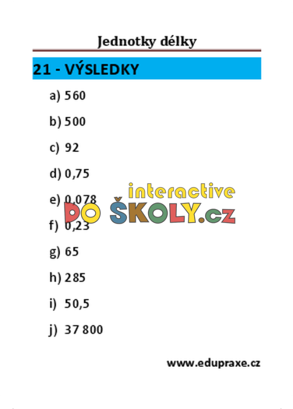Převody jednotek délky