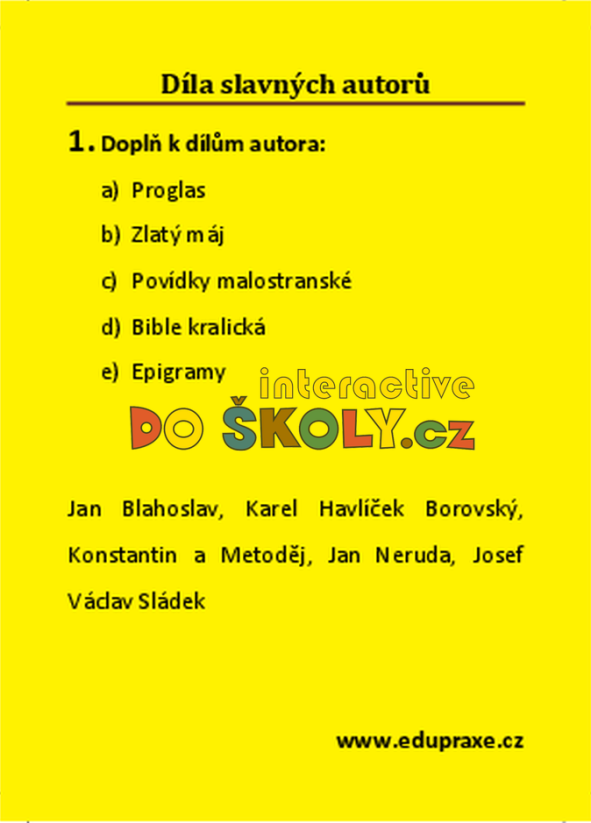 Díla slavných autorů