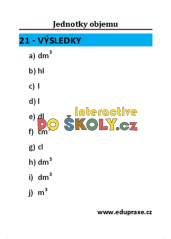Převody jednotek objemu