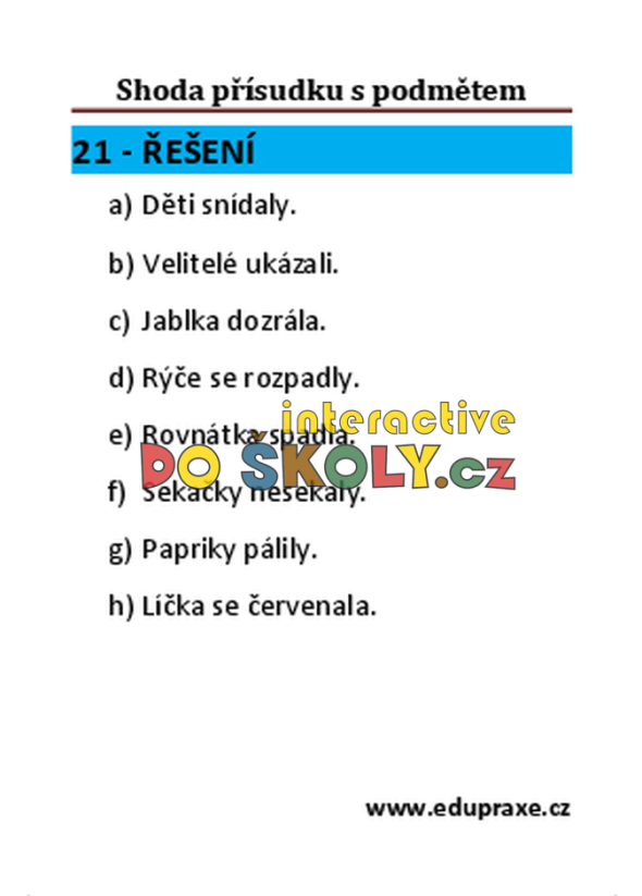 Shoda přísudku s podmětem