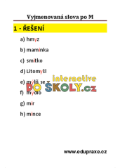 Vyjmenovaná slova po „M“