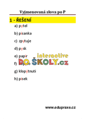 Vyjmenovaná slova po „P“