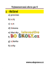 Vyjmenovaná slova po „S“