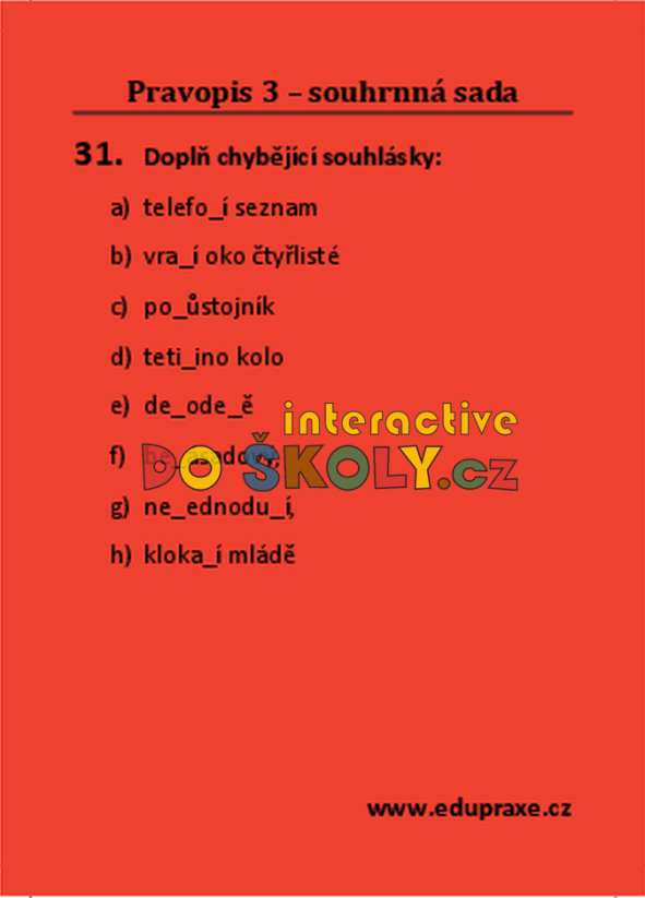 Pravopis 3 – souhrnná sada
