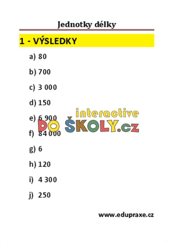 Převody jednotek délky