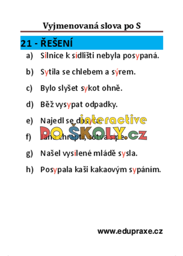 Vyjmenovaná slova po „S“
