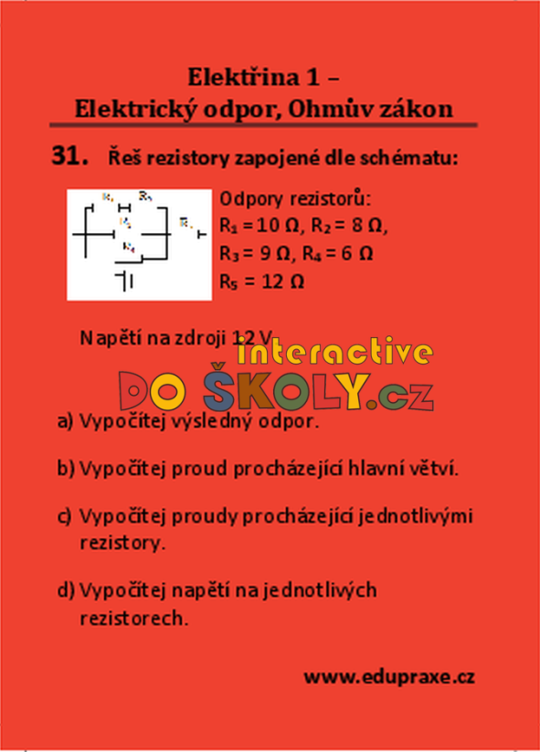 Elektřina 1 - Elektrický odpor, Ohmův zákon