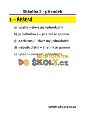 Skladba 2 – přísudek NOVINKA