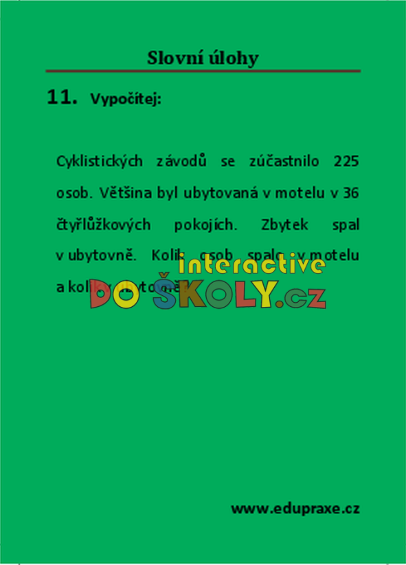 Slovní úlohy (5. ročník)