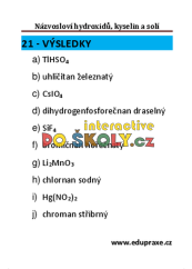 Názvosloví hydroxidů, kyselin a solí