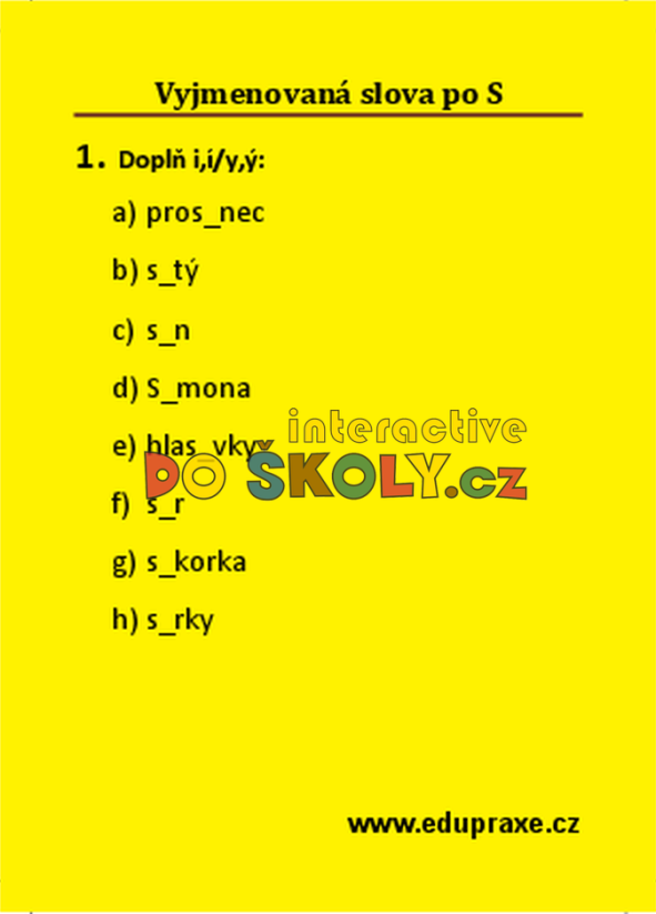 Vyjmenovaná slova po „S“