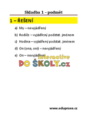 Skladba 1 – podmět