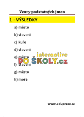 Vzory podstatných jmen