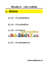 Skladba 6 – věty vedlejší