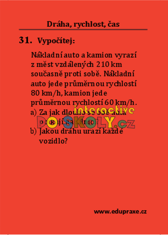 Dráha, rychlost, čas