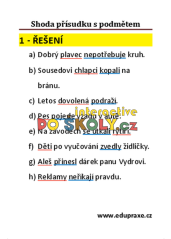 Shoda přísudku s podmětem