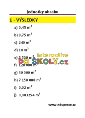 Převody jednotek obsahu