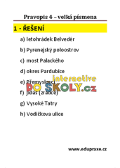 Pravopis 4 – velká písmena