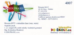 Sloveso BÝT v minulém čase (was, were)