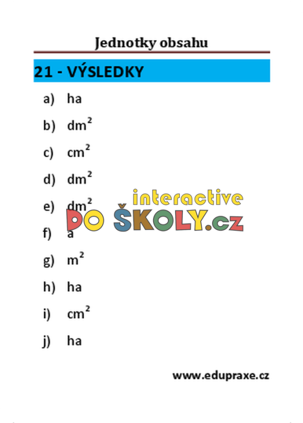 Převody jednotek obsahu