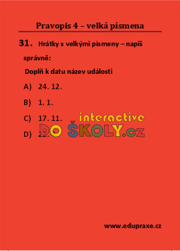 Pravopis 4 – velká písmena