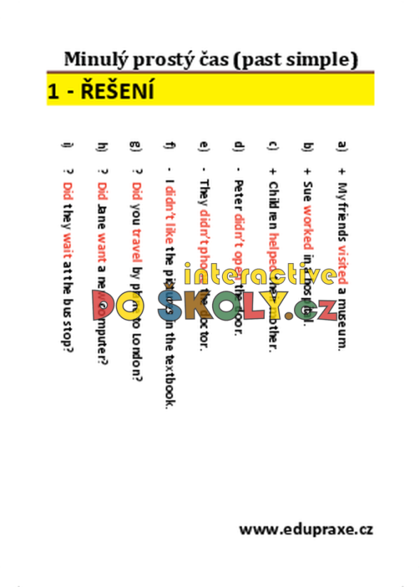Minulý prostý čas