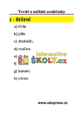 Tvrdé a měkké souhlásky
