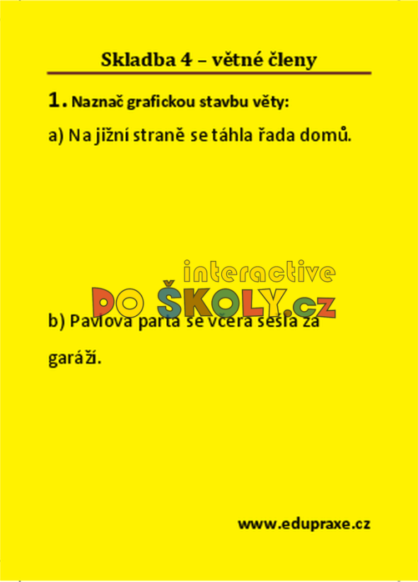 Skladba 4 – větné členy
